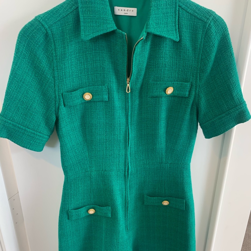 Sandro turquoise jumpsuit XS - Picture 5 of 7